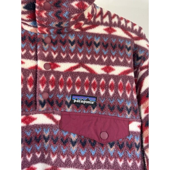 PATAGONIA Synchilla Lightweight Kuta Klash Aztec Snap-T Fleece Pullover Large - Picture 3 of 14
